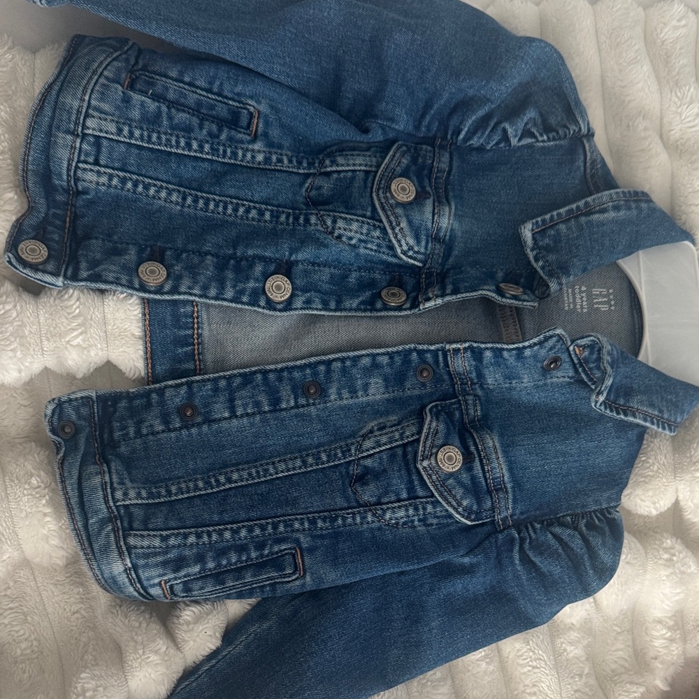 GAP Blue Denim Jacket with Button Accents